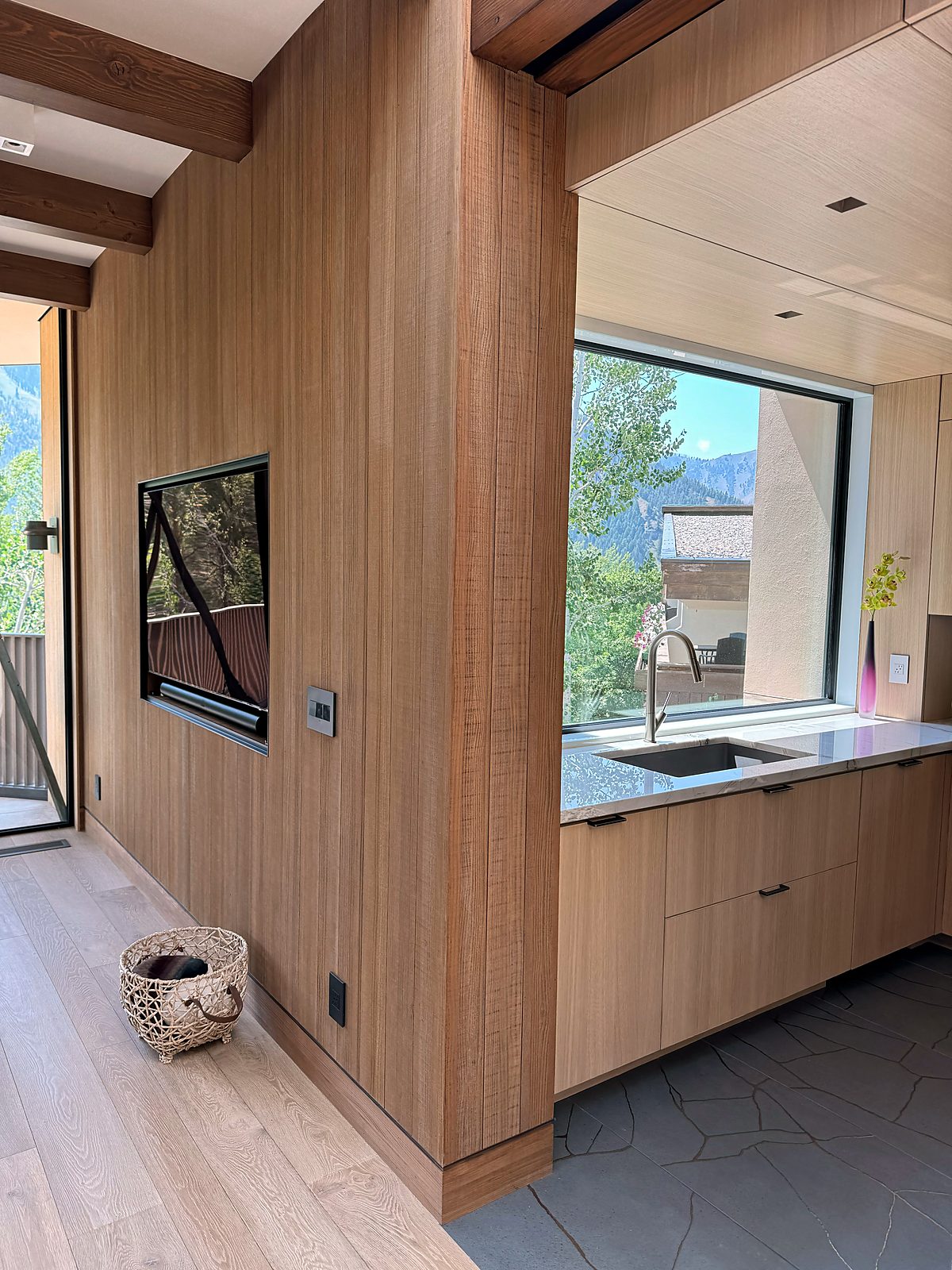 Interior wood paneling
